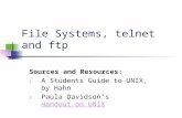 File Systems, telnet and ftp