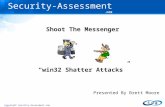 Shoot The Messenger “win32 Shatter Attacks” Presented By Brett Moore