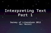 Interpreting Text Part 1