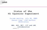 Status of the  H1 Squeezer Experiment