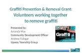 Graffiti Prevention & Removal Grant: Volunteers working together  to remove graffiti