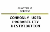 COMMONLY USED PROBABILITY DISTRIBUTION