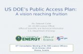 US DOE’s  Public Access Plan:  A  vision reaching  fruition
