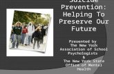 Suicide Prevention: Helping To Preserve Our Future Presented by
