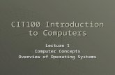 CIT100 Introduction to Computers