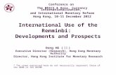International Use of the Renminbi:  Developments and Prospects