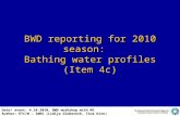 BWD reporting for 2010 season:   Bathing water profiles (Item 4c)