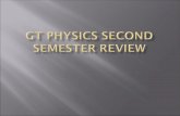 GT Physics Second Semester Review