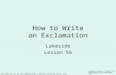 How to Write an Exclamation