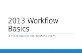 2013 Workflow  Basics