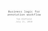 Business logic for annotation workflow