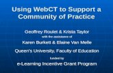 Using WebCT to Support a Community of Practice