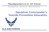 Squadron Commander’s Suicide Prevention  Education