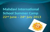 Mahdavi  International School Summer Camp