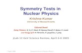 Symmetry Tests in  Nuclear Physics
