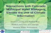 Interactions with Colorado Municipal Water Managers Elevate the Use of Climate Information