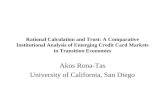 Akos Rona-Tas University of California, San Diego