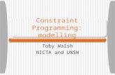 Constraint Programming: modelling