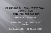Primordial Gravitational Waves and  CMB Polarization