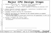 Major CPU Design Steps