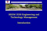SEEM 3530 Engineering and Technology Management Introduction