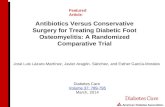 Antibiotics Versus Conservative Surgery for Treating Diabetic Foot Osteomyelitis: A Randomized