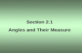 Section 2.1 Angles and Their Measure
