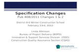 Specification Changes Pub 408/2011 Changes 1 & 2