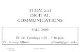 TCOM 551 DIGITAL COMMUNICATIONS