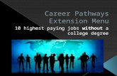 Career Pathways Extension Menu