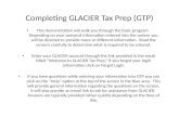 Completing GLACIER Tax  Prep (GTP)