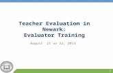 Teacher Evaluation in Newark: Evaluator Training