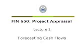 FIN 650: Project Appraisal Lecture 2 Forecasting Cash Flows