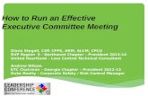 How to Run an Effective  Executive Committee  Meeting