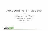 Autotuning in Web100