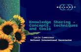 Knowledge Sharing –Concepts, techniques and tools