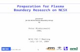 Preparation for Plasma Boundary Research on NCSX