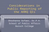 Considerations in Public Reporting of the AHRQ QIs