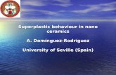 Superplastic behaviour in nano ceramics A. Domínguez-Rodríguez University of Seville (Spain)