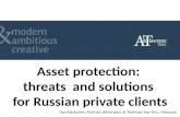 Asset protection:  threats  and solutions  for Russian private clients