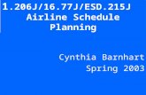 1 .206J/16.77J/ESD.215J Airline Schedule Planning