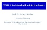 STATA I: An Introduction Into the Basics