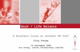 Work / Life Balance
