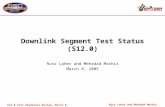 Downlink Segment Test Status (S12.0)
