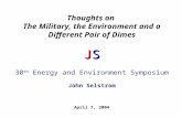 30 th  Energy and Environment Symposium John Selstrom