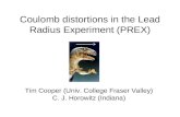 Coulomb distortions in the Lead Radius Experiment (PREX)