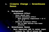 Climate Change – Greenhouse Gases Background Greenhouse Effect Gases absorb heat