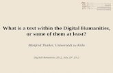Digital Humanities 2012, July 20 th  2012