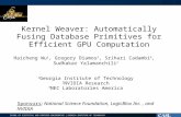 Kernel Weaver: Automatically Fusing Database Primitives for Efficient GPU Computation