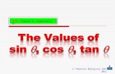 The Values of      sin   ,  cos  , tan